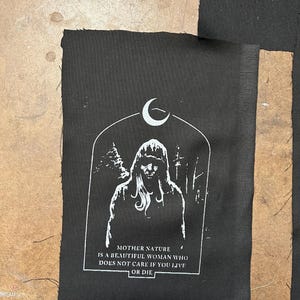 WITCH super dark mother nature PATCH shes a witch looking lady bet you didnt know that