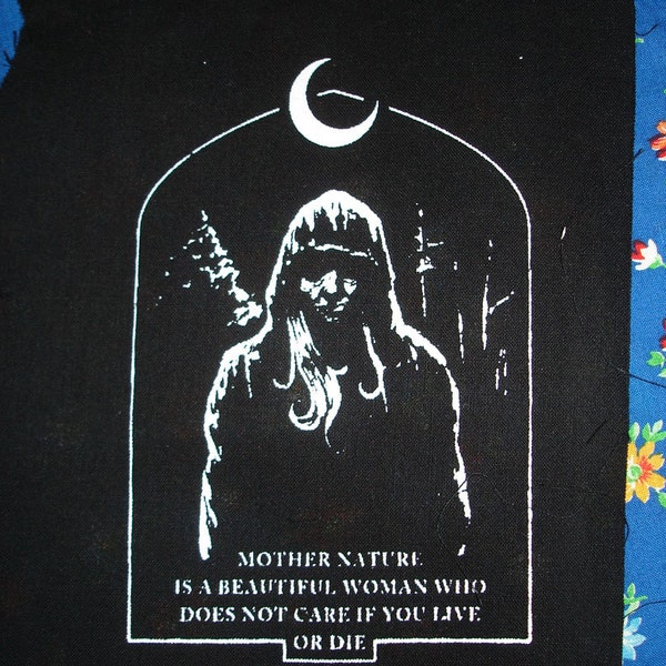 WITCH super dark mother nature PATCH shes a witch looking lady bet you didnt know that