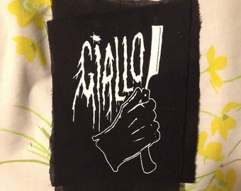 HORROR GIALLO PATCH the gloved hand with the old school shaving blade that spells your death