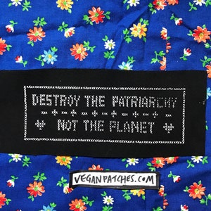 DESTROY the PATRIARCHY not the planet I mean you gotta destroy something right PATCH