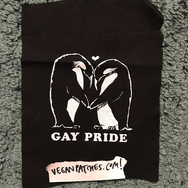 GAY PRIDE penguins in love PATCH