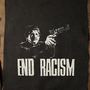END RACISM mit dem stärksten 1980er Jahre Helden aller Zeiten Charrrrllless Brooonnnsoonnnn PATCH