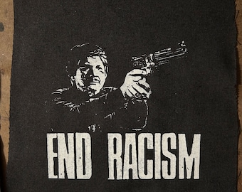 END RACISM mit dem stärksten 1980er Jahre Helden aller Zeiten Charrrrllless Brooonnnsoonnnn PATCH
