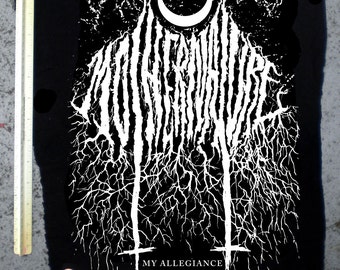 Mother Nature black metal BACK PATCH huge punk diy vegan pro tree anti human