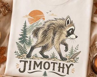 Jimothy Raccoon Comfort Colors® T-Shirt, Seattle Short Spine King Raccoon Tee, Animal Lover Gift, Viral Raccoon Meme Mountain Wildlife Shirt