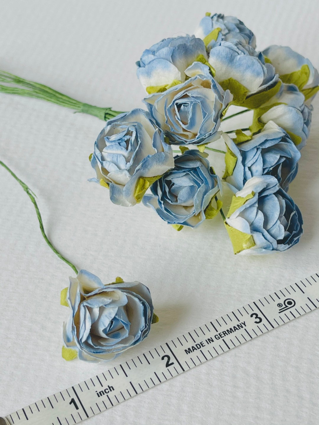 Tiny Blue Roses Set of Ten Flowers - Etsy