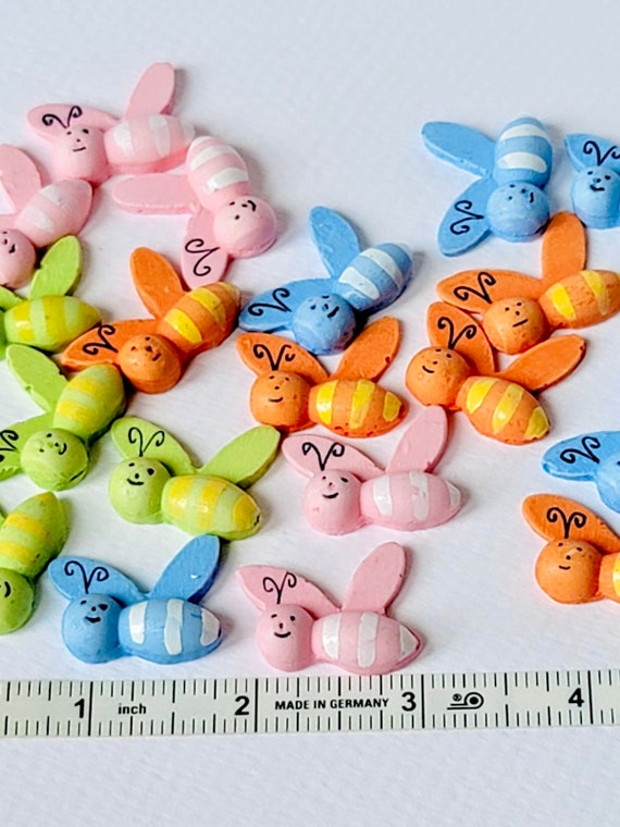 小さな木製の青いてんとう虫10個 - Etsy 日本