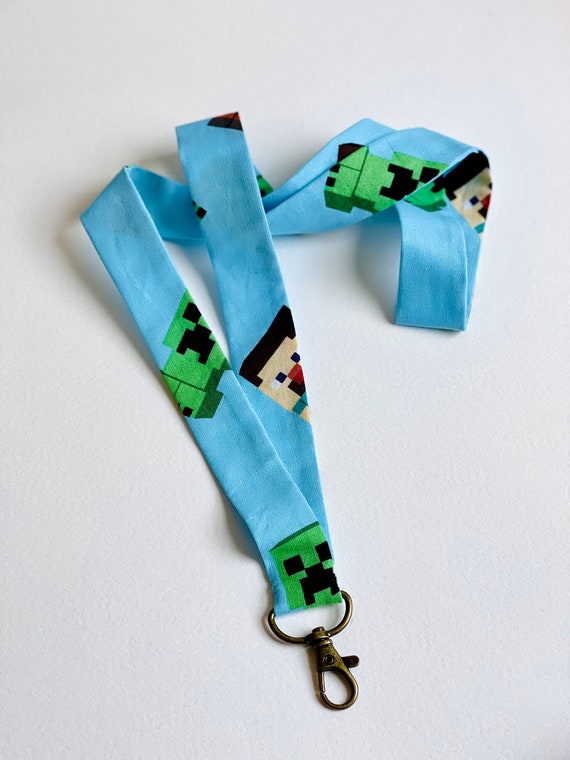 Minecraft Lanyard for ID Badge or Face Masks or a Key Chain Etsy