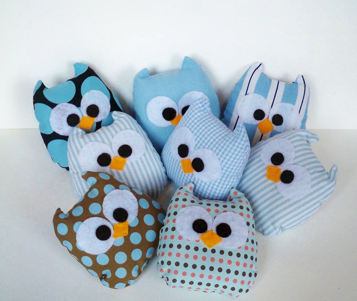 Lovely Plush Mini Owl, Choose Any Color Etsy