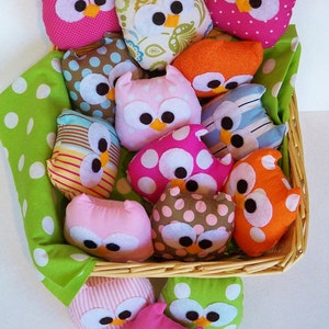 lovely plush mini owl, choose any color