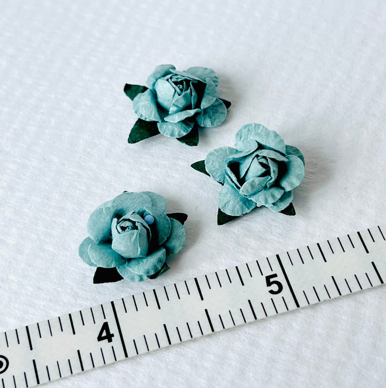 Tiny blue flowers set of ten flowers image 10