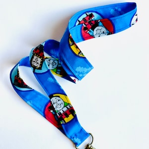 Thomas the train lanyard for masks or ID badge or keychain wristlet