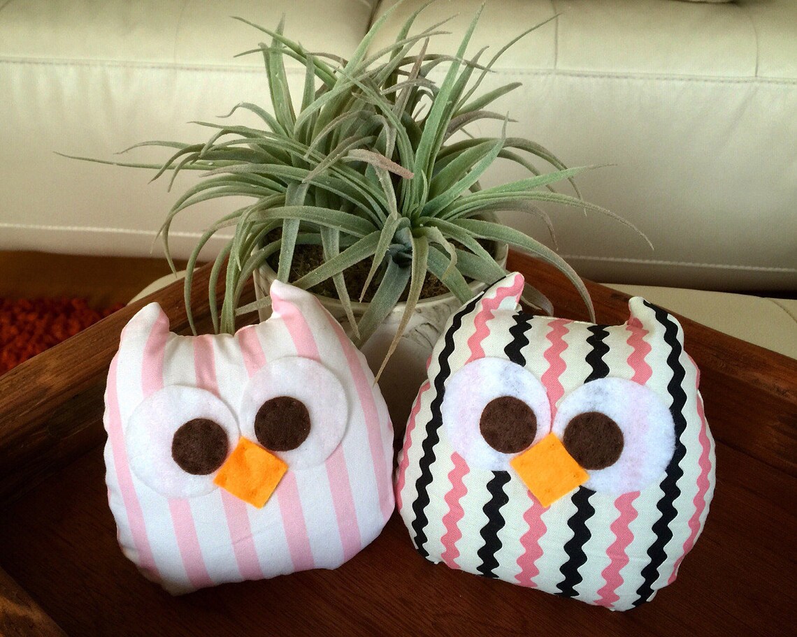 2 Lovely Plush Mini Owls Toys Etsy