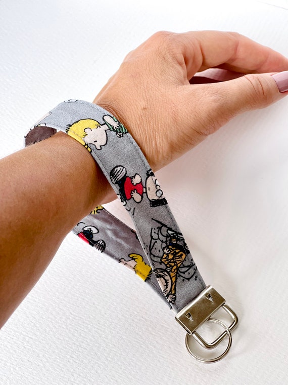 Charlie Brown Keychain Wristlet or Snoopy Lanyard Peanuts Gang Lanyard for  Face Mask or an ID Badge 