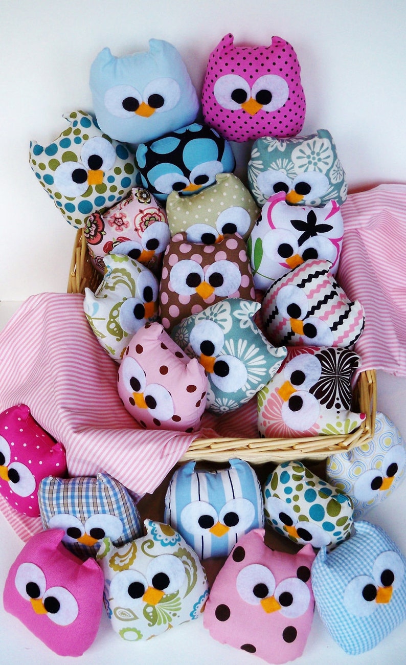 9 Lovely Blue Owls or You Can Choose Any Color You Want Etsy