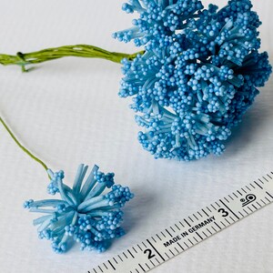 Tiny blue flowers set of ten flowers image 2