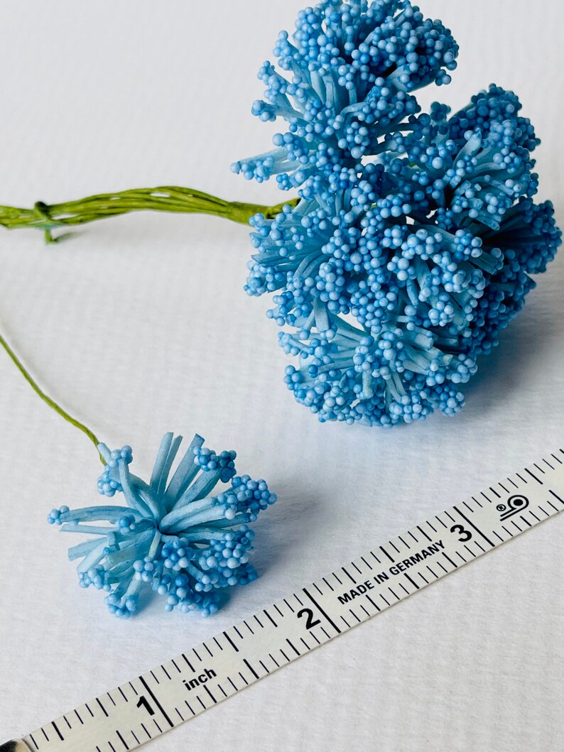 Tiny blue flowers set of ten flowers image 2