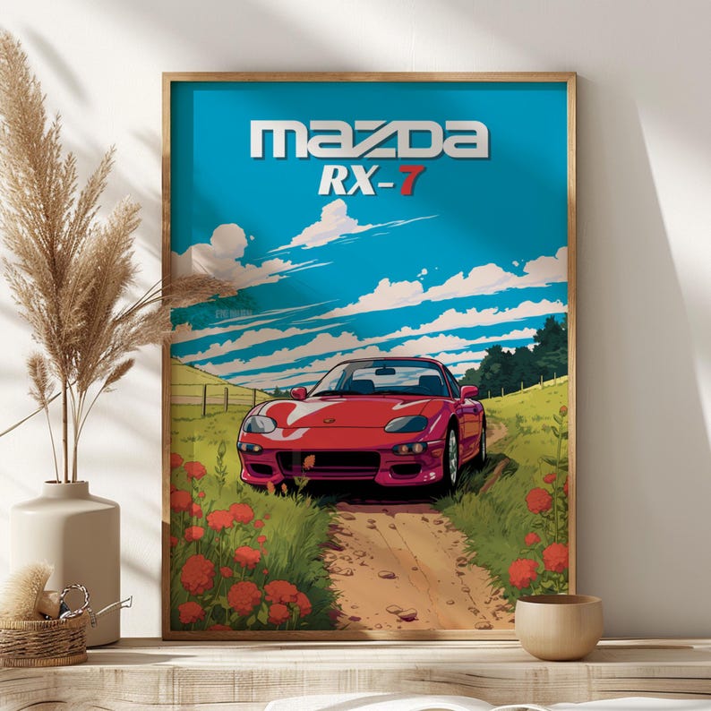 Mazda RX-7 Poster: JDM Rotary Car Print - Etsy