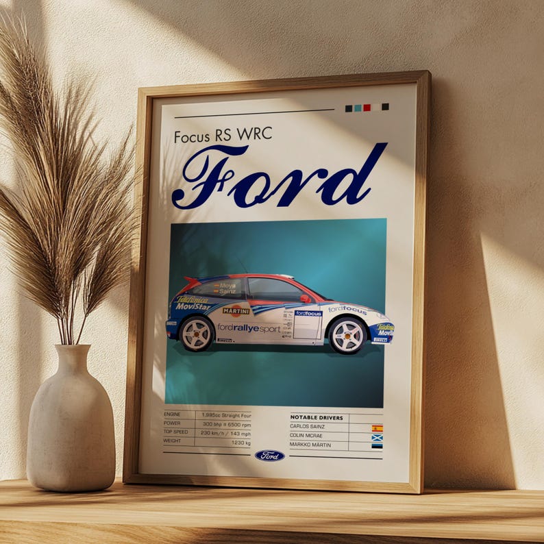 Ford Focus RS WRC Poster | Rally Car Wall Art | Classic Motorsport ...