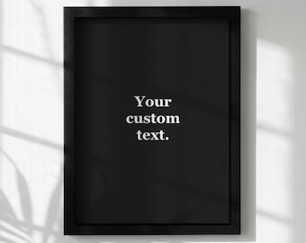 Cuadro decorativo con cita personalizada / Lámina tipográfica personalizada / Póster minimalista / Decoración moderna para el hogar / Idea de regalo original