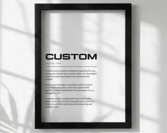 Póster con cita inspiradora / Impresión de texto personalizado / Arte de pared personalizado / Decoración minimalista para el hogar / Regalo único