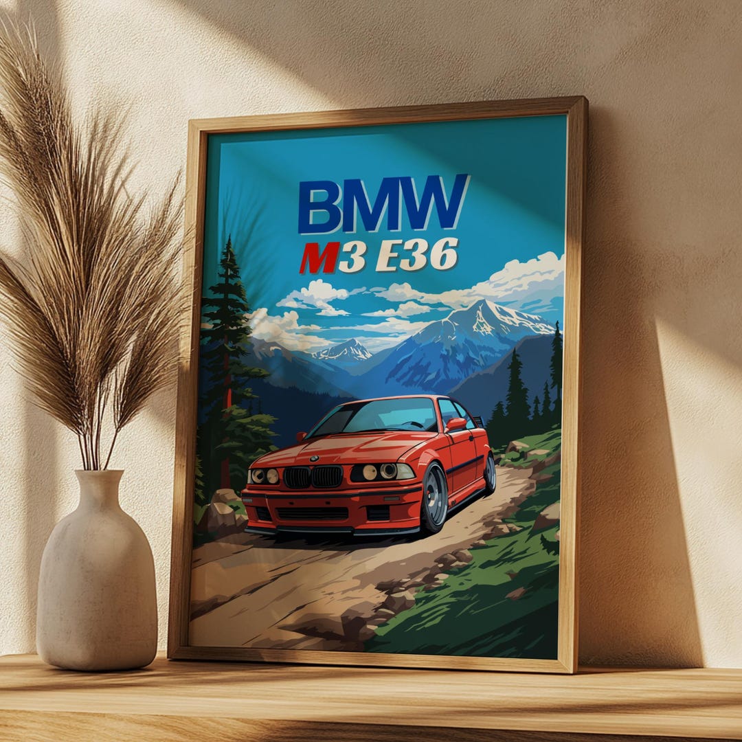 BMW M3 E36 Poster: Classic Sports Car Wall Art - Etsy