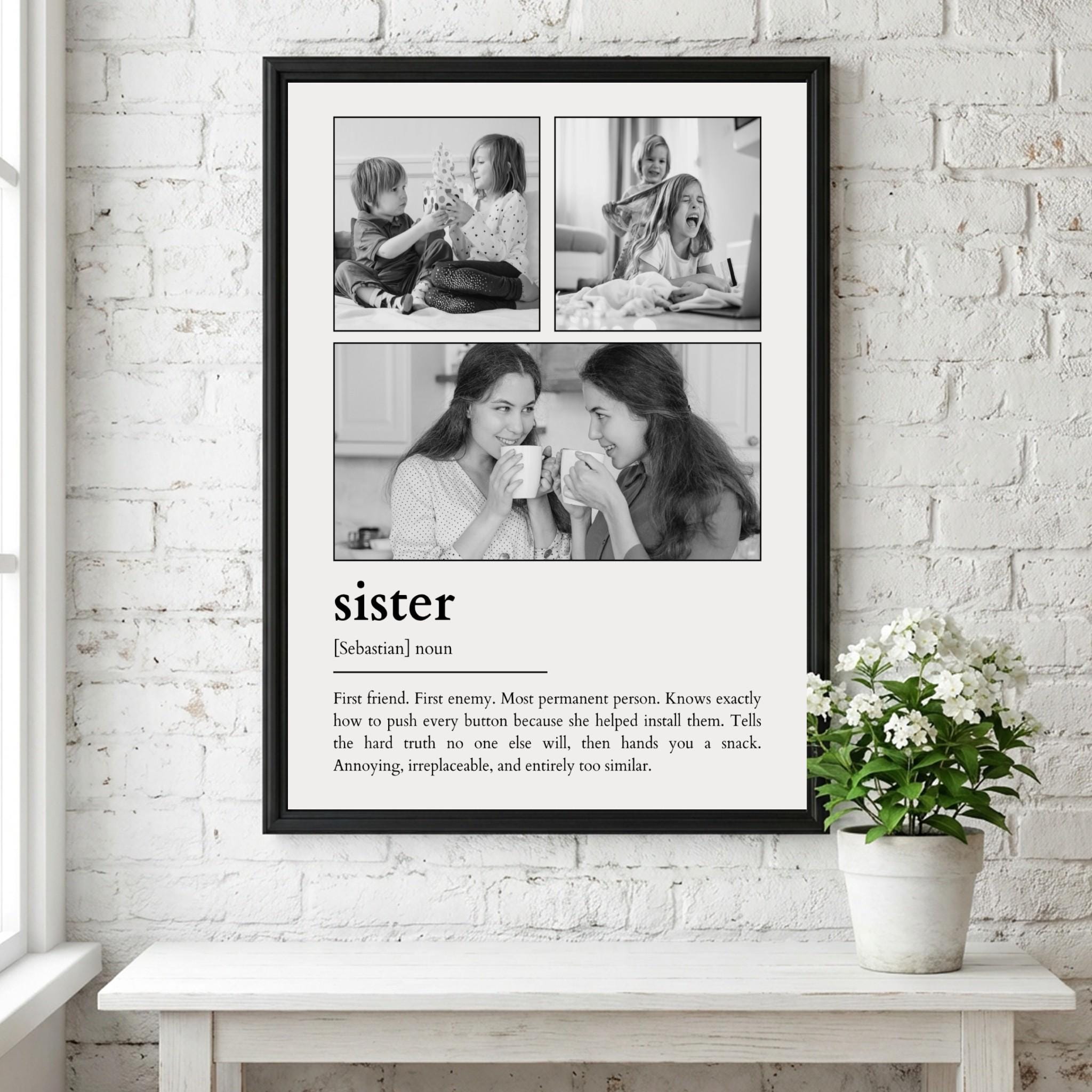 Sister Poster | Custom Sister Collage | Personalized Photo Gift ...