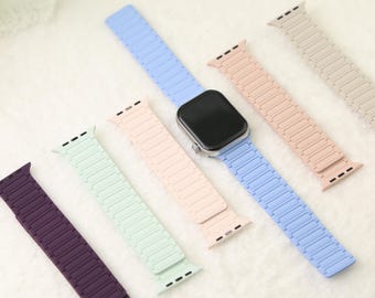 Correas de silicona para Apple Watch, correa deportiva magnética resistente de 49 mm, 46 mm, 45 mm, 44 mm, 42 mm, 41 mm, 40 mm y 38 mm, regalo para hombres y mujeres.