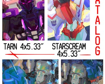 Mini impresiones de Transformers (IDW MegOp, Starscream, Tarn, Megatron/Optimus)
