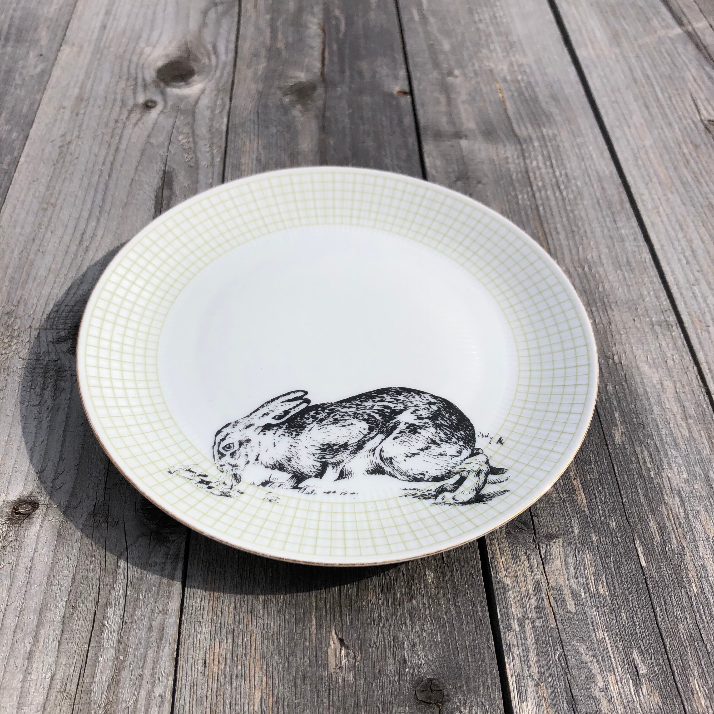 Plate rabbit porcelain approx. 21cm Etsy