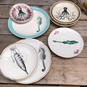 Treasure Chest Surprise Piece, 1 printed piece of tableware (ø from 13 cm to 21 cm); Home, Summer, Sun, Sea, Beach, Holiday, Fish