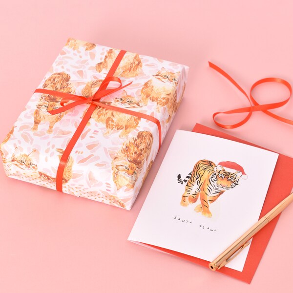 Ginger Cat Eco-Friendly Recycled Wrapping Paper