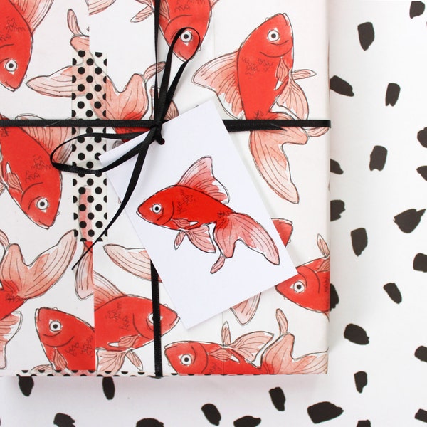 Goldfish Eco-friendly Recycled Christmas Wrapping Paper