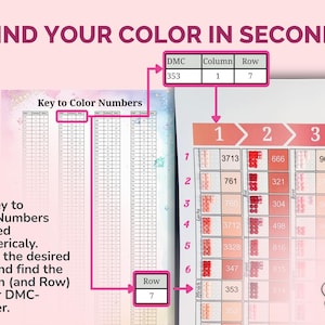 DMC Color Chart | Printable Diamond Painting Drill Organizer | Square ...