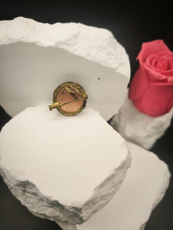 Ancienne Broche émaillée Limoges Signée Sazerat - Très Bon état