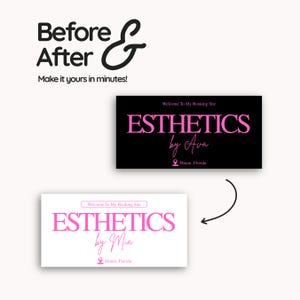Esthetician Branding Booking Site Esthetician Acuity Scheduling Template Esthetician Canva Design for Esthetic Booking Appointment Schedule