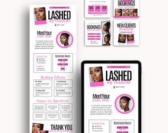 Lash Acuity スケジュールテンプレートデザイン ミニマリスト編集可能なまつげ美容師ウェブサイト Acuity Canva まつげテンプレート Lash Stylist Acuity ビジネスサイト