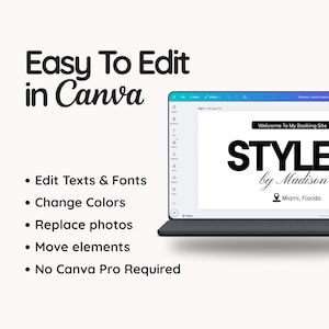 Hair Acuity Bookings Site Acuity Scheduling Template Hair Schedule Acuity Editable Hair Tech Acuity Canva Hairstylist Website Acuity Booking