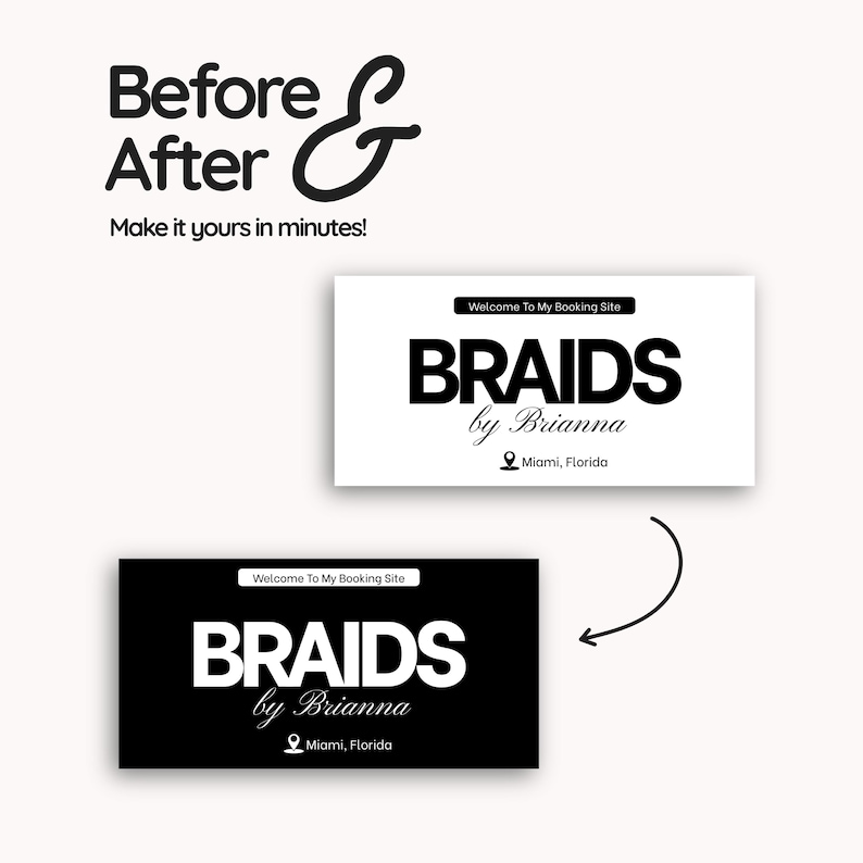 Braid Acuity Template Canva Acuity Hair Scheduling Templates Braid Booking Site Template Acuity Braider Scheduling Template Business Braid