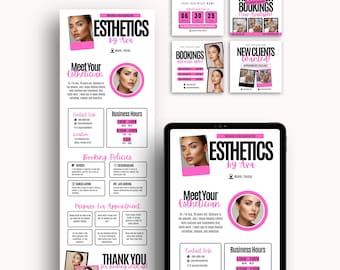 Esthetician Acuity Scheduling Template Esthetician Acuity Booking Site Template Canva Design for Esthetician Bookings Appointment Scheduling