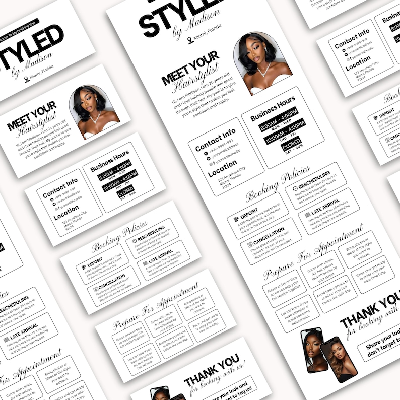 Hair Acuity Bookings Site Acuity Scheduling Template Hair Schedule Acuity Editable Hair Tech Acuity Canva Hairstylist Website Acuity Booking