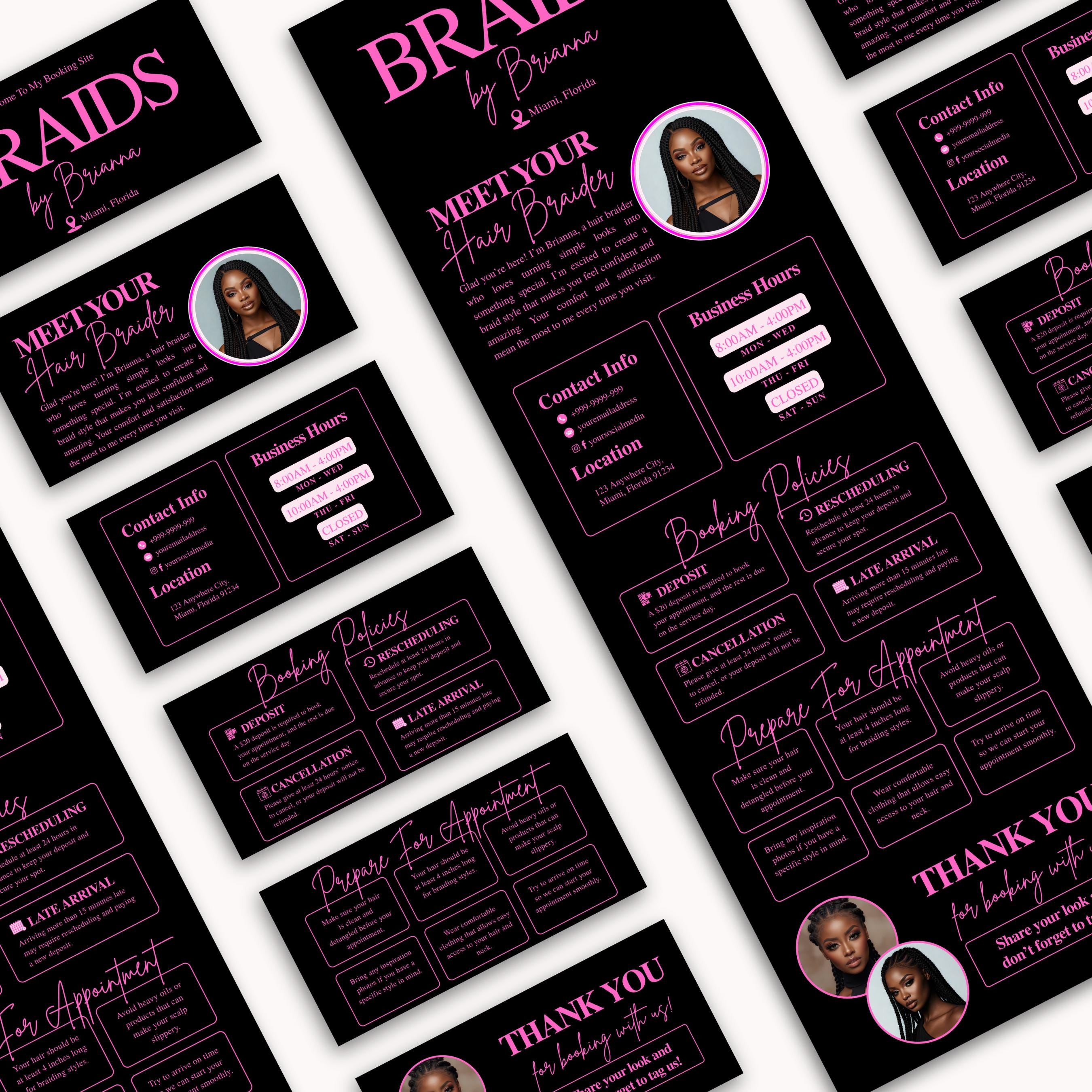 Braiders Acuity Website Braids Booking Site Template Canva Acuity ...