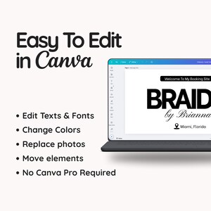 Braid Acuity Template Canva Acuity Hair Scheduling Templates Braid Booking Site Template Acuity Braider Scheduling Template Business Braid