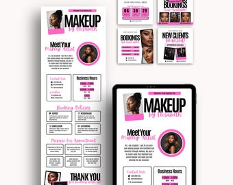 Makeup Acuity Scheduling Template Makeup Artist Booking Website Editable MUA Minimal Acuity Template Beauty Website Template on Canva DIY