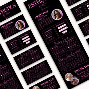 Esthetician Branding Booking Site Esthetician Acuity Scheduling Template Esthetician Canva Design for Esthetic Booking Appointment Schedule