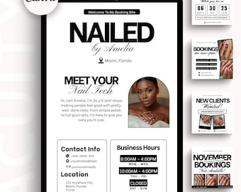 Nails Acuity Scheduling Booking Site Editable Nail Acuity Website, Nail Tech Acuity Scheduling Template Nail Salon Scheduling Appointment