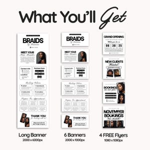Braid Acuity Template Canva Acuity Hair Scheduling Templates Braid Booking Site Template Acuity Braider Scheduling Template Business Braid