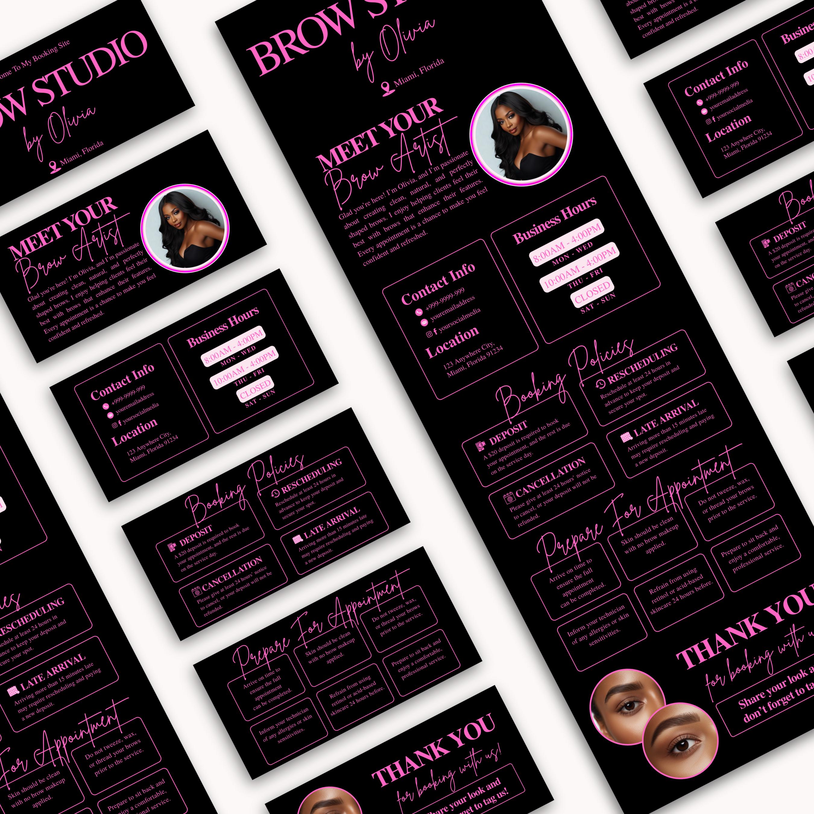 Acuity Brow Booking Template for Brow Techs Acuity Scheduling Website ...