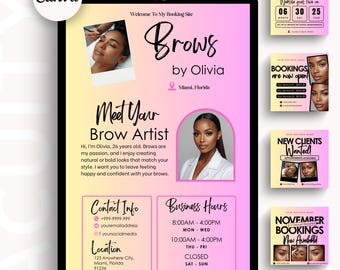 Brow Scheduling Template Brow Artist Acuity Booking Site Brow Tech Acuity Website Acuity Brows Editable Scheduling Template Brow Booking DIY