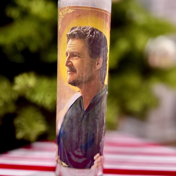 Pedro Pascal Celebrity Saint Candle